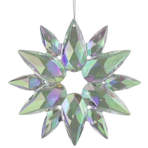 475 Acrylic Iridescent Snowflake Christmas Ornament