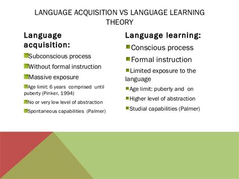 Language Acquisition Vs Language Learning Ponirevo