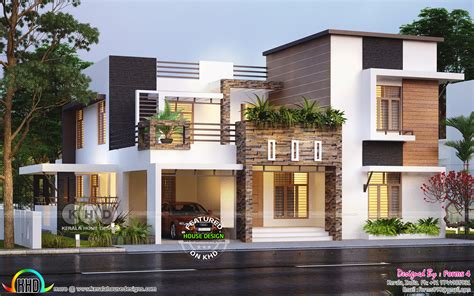 Beautiful Contemporary Style Residence ₹32 Lakhs Kerala Home Design