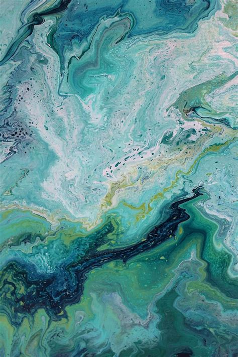 Emerald Green Abstract Painting