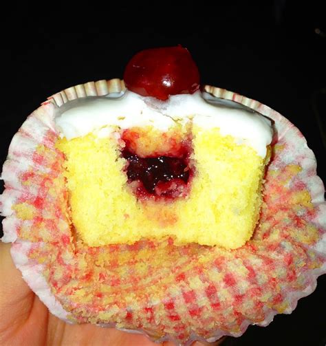 Inside Cherry Bakewell Cupcakes Cake Inspiration Cherry Bakewell Cake