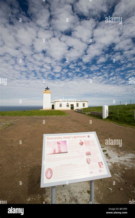 Lighthouse At Duncansby Head John Ogroats Scotland Marking The Most