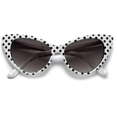 50s inspired polka dot cat eye high fashion sunglasses sunglass spot
