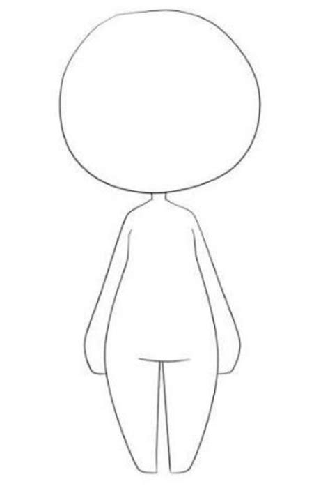 Sketch From Sony Chibi Drawings Body Template Chibi Body