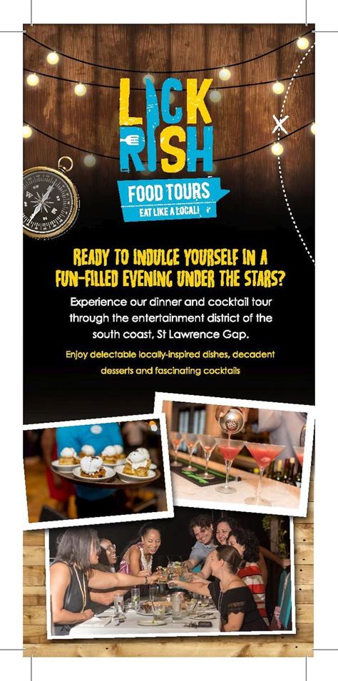 🍹🍴🌜 lickrish food tours invites you to experience the beauty of the popular st lawrence gap as