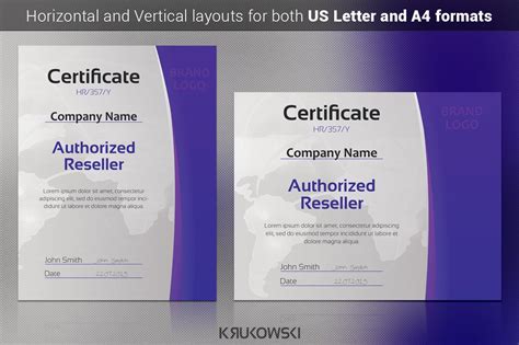 Reseller Certificate | Creative Stationery Templates ~ Creative Market
