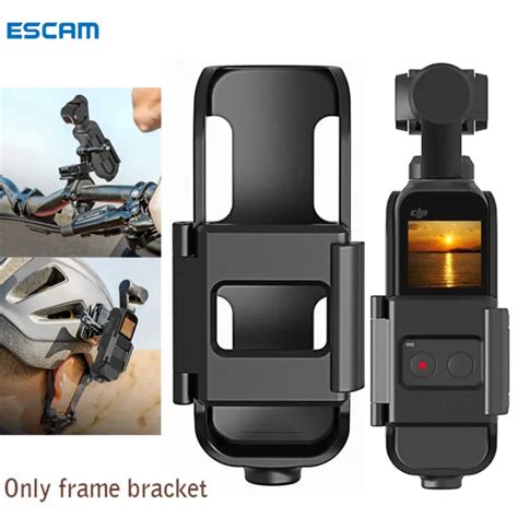 escam chin helmet mount for action camera mount stand handheld gimbal adapter connect action cam
