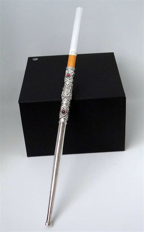Long Cigarette Holder In Sterling Silver For Regular Size Etsy