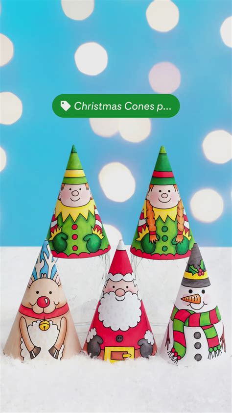 Quick And Easy Christmas Cones Craft For Kids Handmade Christmas