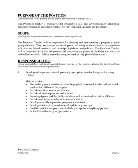 12 Teacher Job Descriptions Free Sample Example Format