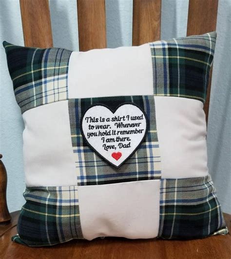 memory keepsake pillow nine patch made from clothing of a loved one please message me before