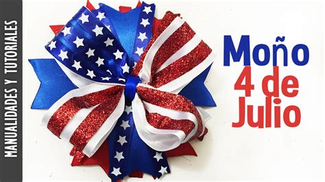 Esta fiesta se conmemora el 4 de julio y este año se cumplen 240 años desde el día en que las 13 colonias estadounidenses firmaron su declaración de independencia de gran bretaña. Tutorial Moño para el 4 de Julio 2016 - Los290ss - YouTube