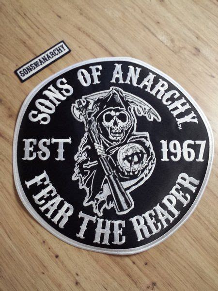 Sons Of Anarchy Fear The Reaper Round Jacket Patch Set Sons Of