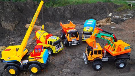 truk mainan anak mobil truk derek excavator pasir truk pengaduk