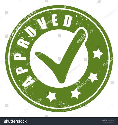 Approved Stamp Vector 130673918 Shutterstock