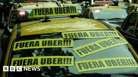 Taxi Drivers Protest After Uber Launches In Argentina Bbc News