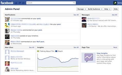 Facebook page admins are the people who are in direct contact with a page's fans and are in charge of promoting the brand to the online world. How to Use the Admin Panel on Your Facebook Timeline Page ...