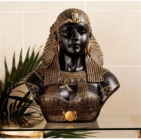 Neoclassical Queen Of The Nile Cleopatra Bust Sculpture Egyptian