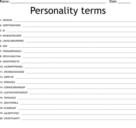 Personality Puzzles WordMint