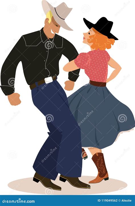 国家西部跳舞夫妇 向量例证 插画 包括有 休闲 线路 夫妇 西方 得克萨斯 短上衣 社会 119049562