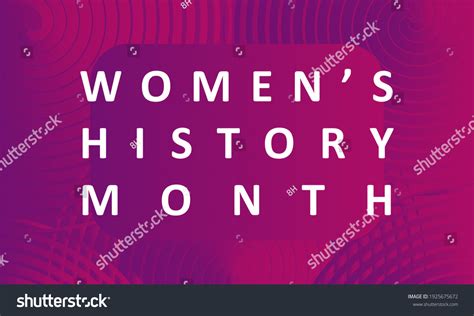Womens History Month Card Poster Template Stock Illustration 1925675672