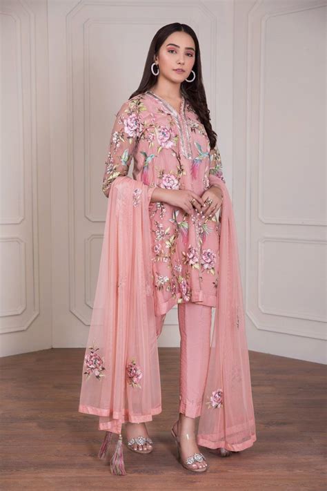 Fancy Pakistani Dress In Beautiful Tea Pink Color P2223 Pakistani
