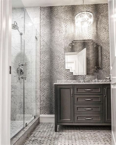 The floor with an inset basket weave of carrara marble and black granite dots is one of the final touches that infuses old world opulence into this master bathroom. Trenza Basket Weave Carrara Marble Tile in 2020 | Bathroom ...