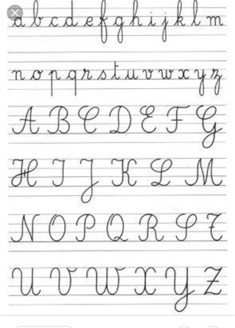 Alfabeto En Letra Cursiva Mayuscula Y Minuscula Abecedario Cursiva Y Sexiz Pix