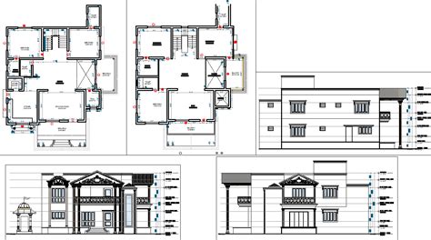 50x50 Bungalow Layout Cad Drawing Is Given In This Cad File Download
