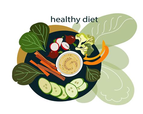 Nutrition Plan Concept Healthy Diet Programm Cartoon Vector