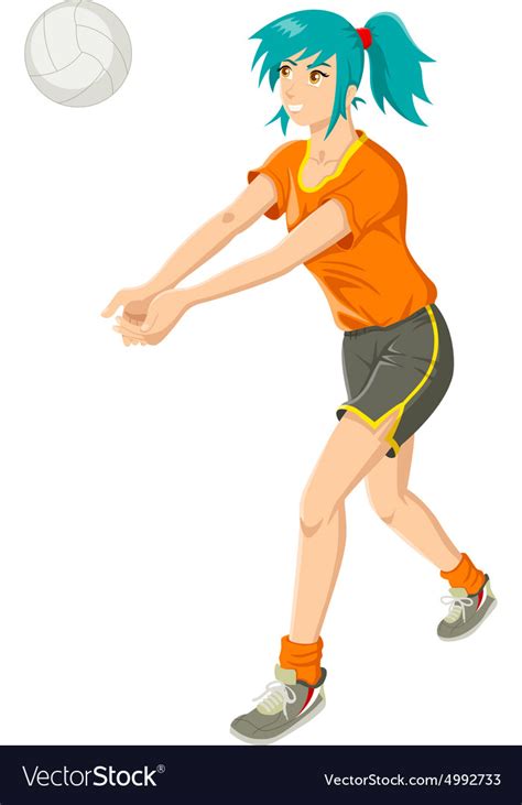Girl Playing Volley Ball Royalty Free Vector Image