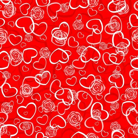 Valentines Day Digital Paper Red And White Background Etsy