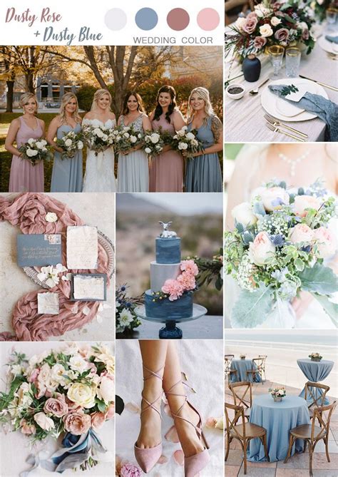 Dusty Rose And Dusty Blue Wedding Color Wedding