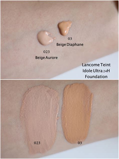 Lancome Teint Idole Ultra H Swatches