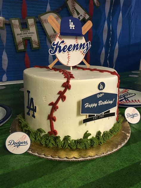 Dodgers Birthday Party Baseball Birthday Cakes Dodgers Party