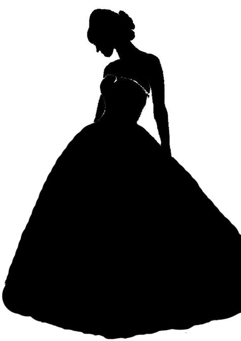 A Svgs Templates Wedding Silhouette Wedding Dress Silhouette