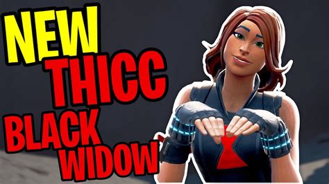 this is the thiccest skin in fortnite🕷🍑 new thicc black widow skin showcase youtube