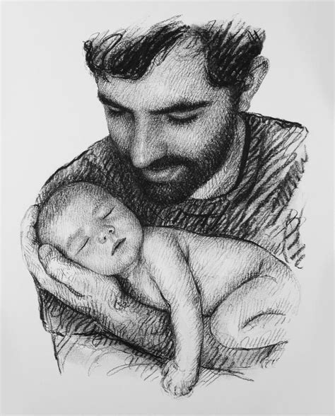For the dad who wants to learn something new: Custom Portrait from Photo Baby and daddy Best dad gifts ...