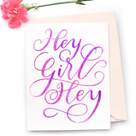 Hey Girl Hey Card — Nontraditional Love And Friendship Everyday Card Greeting Cards Love