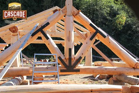 King And Queen Post Truss Cascade Handcrafted Log And Timber Homes