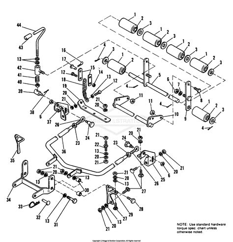Simplicity 1690023 36 Rotary Mower Parts Diagram For Roller And Hitch Group