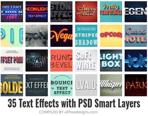 Cool Text Effects 35 Styles You Can Apply To Your Typographic Designs