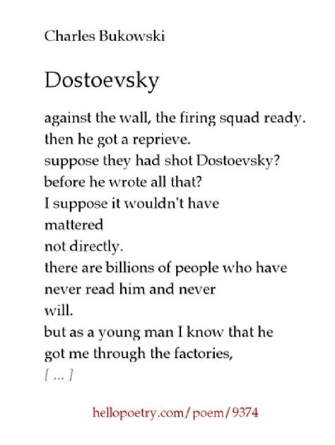 bukowski dostoevsky literature charles bukowski quotes dostoyevsky poetry quotes