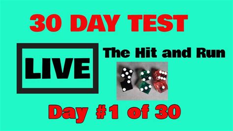 Day 1 Of 30 Live Test The Hit And Run Youtube