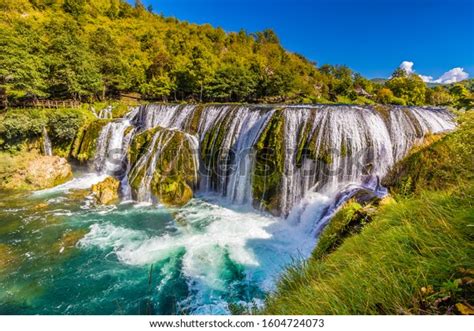 Strbacki Buk Waterfall Border Between Croatia Stock Photo 1604724073