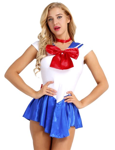 Iefiel Womens Sailor Moon Fancy Dress Halloween Cosplay Costume Outfit