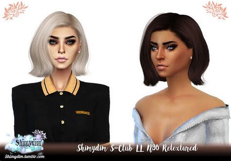 S Club`s Ll N90 Hair Retexture Shimydim Sims 4 Hairs