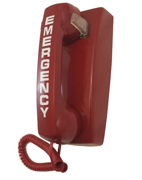 911 Emergency Auto Dial Red Wall Phone
