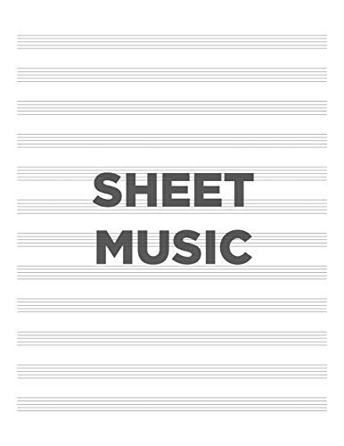 Sheet Music 85x11 Sheet Music Notebook Staff Paper Songwriting
