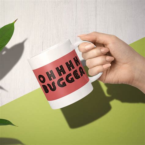 Funny Oh Bugger Mug Yellow And Pink Colour Option By Crank